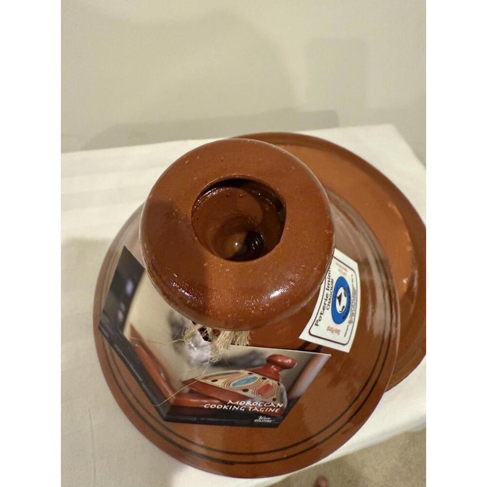 Moroccan Cooking Tagine Pot Tajine Lead Free Terra Cotta glazed Large 12" - Picture 7 of 12